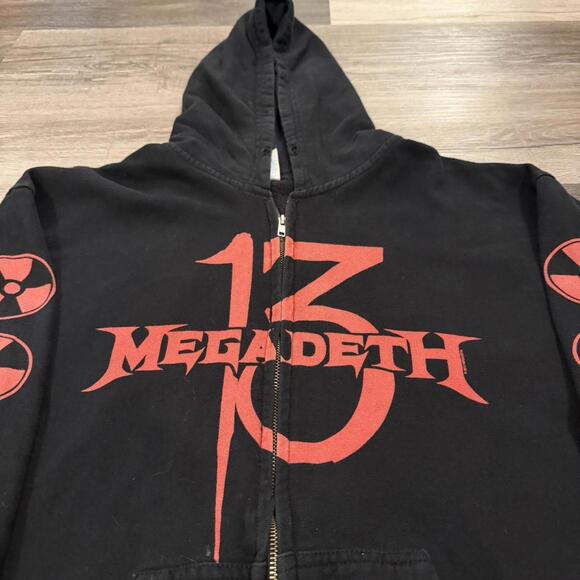 megadeth thirteen zip up hoodie 2012 M/L - Picture 2 of 7